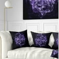 thumbnail image 1 of Designart Fractal Purple Flower Explosion - Floral Throw Pillow - 18x18, 1 of 5