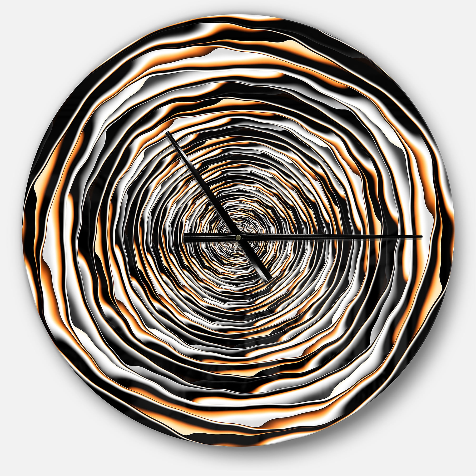 Designart 'Fractal Rotating' Metal Wall Clock