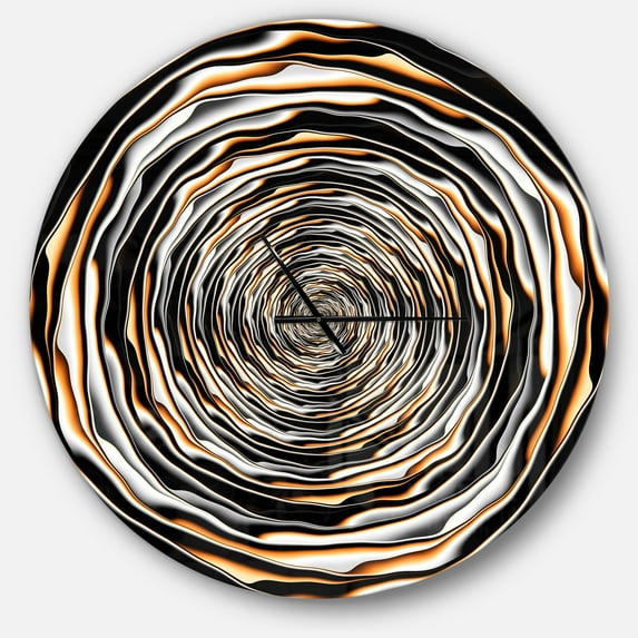 Designart 'Fractal Rotating' Metal Wall Clock