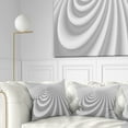 thumbnail image 1 of Designart Fractal Rounded White 3D Waves - Contemporary Throw Pillow - 16x16, 1 of 5