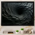 thumbnail image 1 of Designart "Fractal Spirals in Black" Abstract Framed Wall Art Decor - Modern Black Abstract Spirals Living Room Framed Canvas Art, 1 of 6