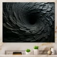 thumbnail image 1 of Designart "Fractal Spirals in Black" Oversized Abstract Wall Art - Modern Black Abstract Spirals Entryway Wall Art, 1 of 4