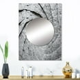 thumbnail image 1 of Designart "Fractal Spirals in Grey III" Abstract Spirals Mirror Wall Decor - Modern Grey Abstract Large Mirror For Wall Art Decor - 32" x 24" Inch, 1 of 5