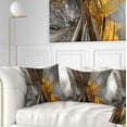 thumbnail image 1 of Designart Fractal Yellow Connected Stripes - Contemporary Throw Pillow - 18x18, 1 of 5
