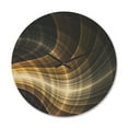 thumbnail image 1 of Designart 'Fractal Yellow Light Art ' Modern Wood Wall Clock, 1 of 5