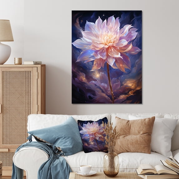 Designart "Fractals Flowers quintessence II" Fractals Metal Wall Art Prints