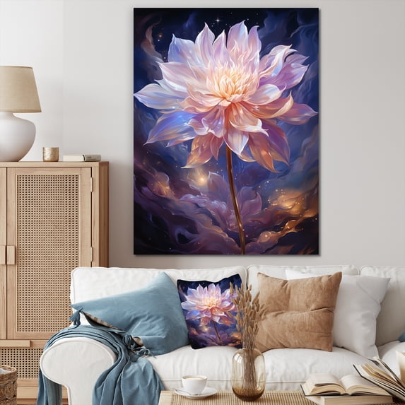 Designart "Fractals Flowers quintessence II" Modern Wall Art Print