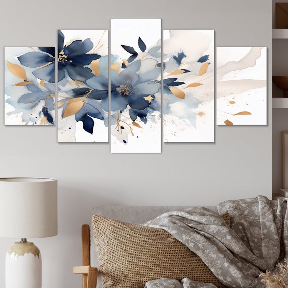 Designart "Fragrant Blossoms in Purple Lilacs I" Floral Art Living Room Set