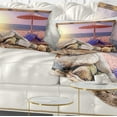 thumbnail image 1 of Designart Framed Effect Beach Sunset - Seashore Throw Pillow - 12x20, 1 of 5