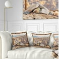 thumbnail image 1 of Designart Framed Effect Blurred Seashore - Landscape Printed Throw Pillow - 16x16, 1 of 5