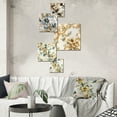 thumbnail image 1 of Designart "Framed Vintage Elegance I" Damask Wall Art Set Of 5 - Gold Bohemian Living Room Metal Art Set, 1 of 6