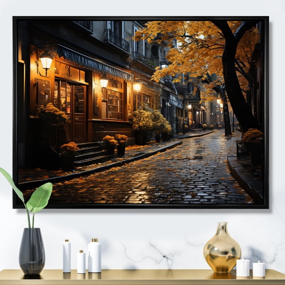 Designart "France beautying Montmartre" France Floater Framed Canvas Print