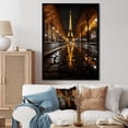thumbnail image 1 of Designart "France magic Eiffel II" Cityscapes Floater Framed Canvas Print, 1 of 7