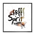 thumbnail image 1 of Designart 'Free Spirit Ethnic Feather' Bohemian & Eclectic Framed Canvas Wall Art Print, 1 of 5