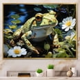 thumbnail image 1 of Designart "Freedom of Frogs" Animals Floater Framed Canvas Print, 1 of 7