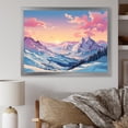 thumbnail image 1 of Designart "French Alps Majesty Alpes d'Huez" Landscapes Framed Wall Art Decor - Traditional Pink Mountains Winter Living Room Framed Canvas Art, 1 of 6