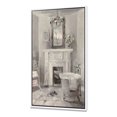 thumbnail image 1 of Designart ' French Bathroom Vintage I ' Traditional Bathroom Framed Canvas, 1 of 3