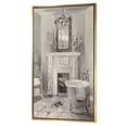thumbnail image 1 of Designart ' French Bathroom Vintage I ' Traditional Bathroom Framed Canvas, 1 of 3