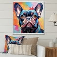 thumbnail image 1 of Designart "French Bulldog'S Festive Spirit" Animals Dog Floater Framed Canvas Art Print, 1 of 5