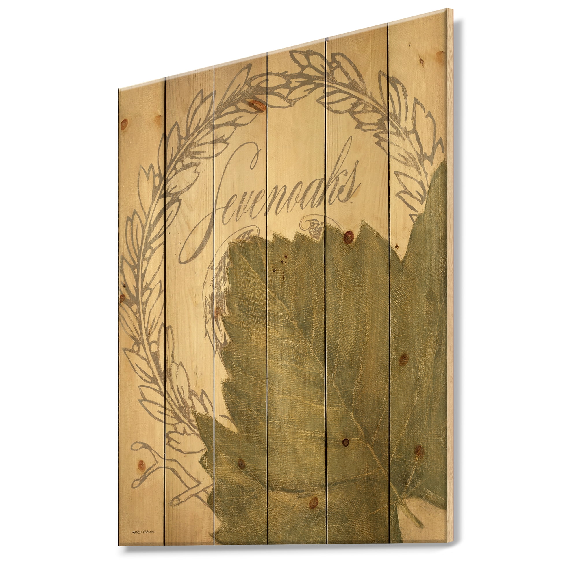 Designart 'French Chateau White Wine I' Food and Beverage Print on Natural Pine Wood