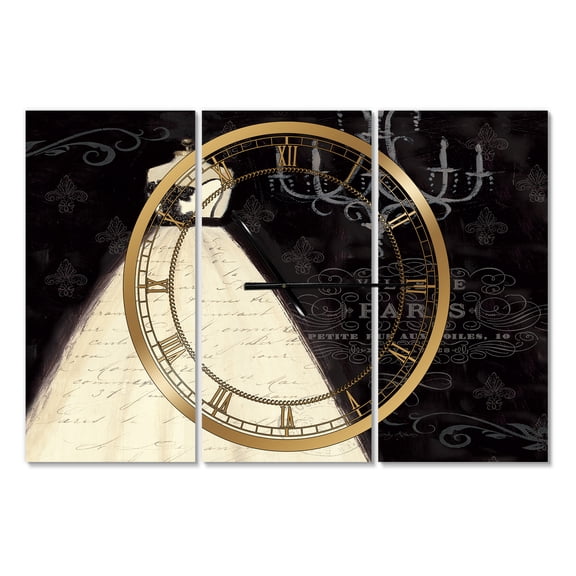 Designart 'French Couture I' Traditional Wall Clock