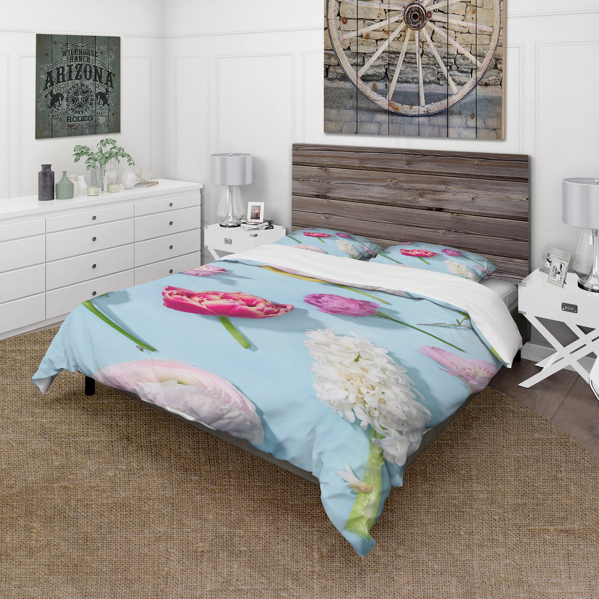 Designart 'Fresh Beautiful Blooming Flowers' Floral Duvet Cover Set