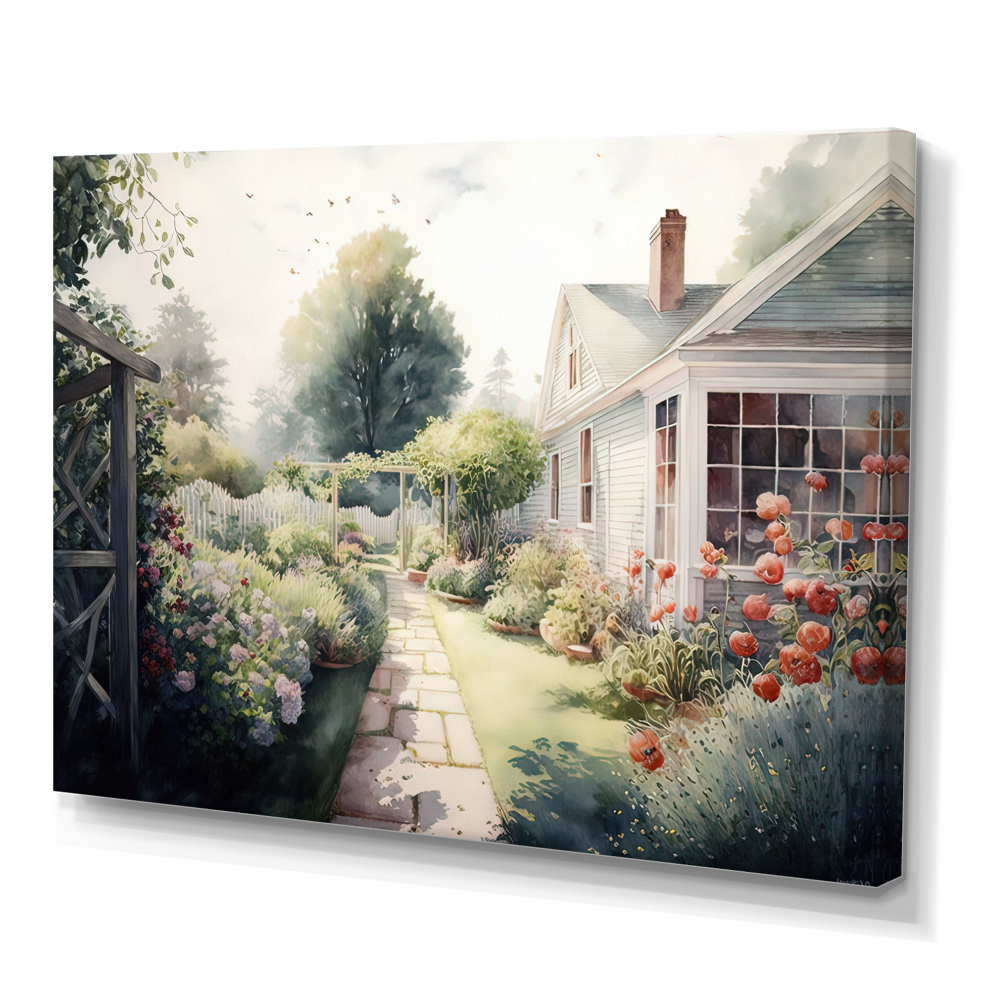 Designart Fresh Garden At The Country I Canvas Wall Art
