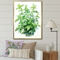 Designart "Fresh Mint Herbs I" Floral Framed Wall Art Traditional