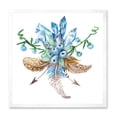 thumbnail image 1 of Designart 'Fresh Tribal Vignette Wild Forest Wreath Design On White I' Traditional Framed Art Print, 1 of 4