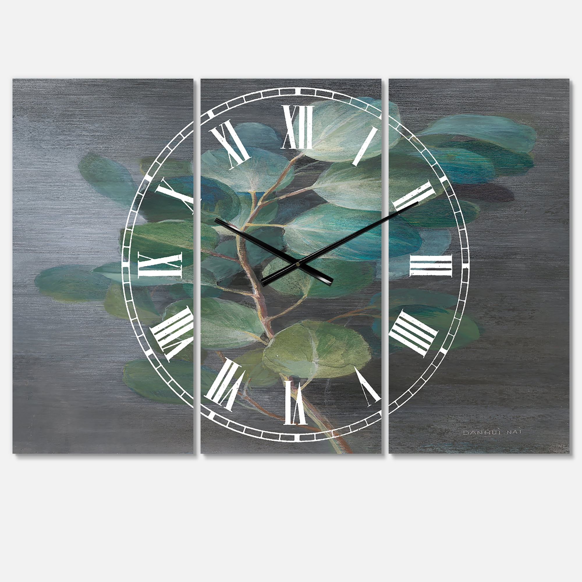 Designart 'Fresh leaves I' Farmhouse Wall Clock