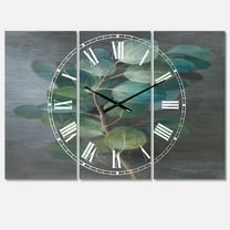 Designart 'Fresh leaves I' Farmhouse Wall Clock