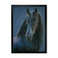 thumbnail image 1 of Designart 'Frisian Black Horse Portrait' Farmhouse Framed Art Print, 1 of 4