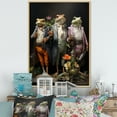 thumbnail image 1 of Designart "Frog Ballet In Attire" Frogs & Toads Floater Framed Wall Decor, 1 of 5