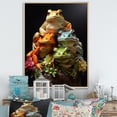 thumbnail image 1 of Designart "Frog Family Animal I" Animals Floater Framed Wall Art Living Room, 1 of 7