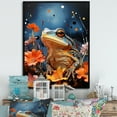 thumbnail image 1 of Designart "Frog Movement In Expressionism I" Frogs & Toads Floater Framed Wall Art Living Room, 1 of 5