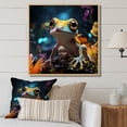 thumbnail image 1 of Designart "Frog Movement In Expressionism II" Frogs & Toads Floater Framed Canvas Wall Art, 1 of 5