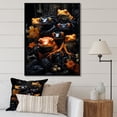 thumbnail image 1 of Designart "Frogs In Orange Glass I" Frogs & Toads Floater Framed Canvas Art Print, 1 of 5