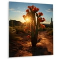 thumbnail image 1 of Designart "From Dusk to Dawn in the Desert" Floral Metal Art Print, 1 of 5