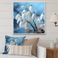 thumbnail image 1 of Designart "Frost-Kissed Snowdrop Image I" Snowdrops Floater Framed Wall Decor, 1 of 5