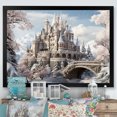 thumbnail image 1 of Designart "Frosty Castle Retreat Winter Landscape IV" Landscapes Framed Wall Art Decor - Traditional Grey Winter Landscape Hallway Framed Wall Art Decor, 1 of 6