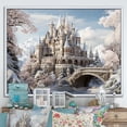 thumbnail image 1 of Designart "Frosty Castle Retreat Winter Landscape IV" Landscapes Framed Wall Art - Traditional Grey Winter Landscape Bedroom Framed Canvas Wall Art, 1 of 6