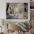 thumbnail image 1 of Designart "Frosty Forest in Winter II" Winter Landscape Print on Natural Pine Wood, 1 of 5