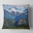 thumbnail image 1 of Designart Frosty Mountains on Alaska - Landscape Printed Throw Pillow - 16x16, 1 of 4