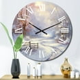 thumbnail image 1 of Designart "Frosty River Hush" Landscapes Oversized Wall Clock, 1 of 5