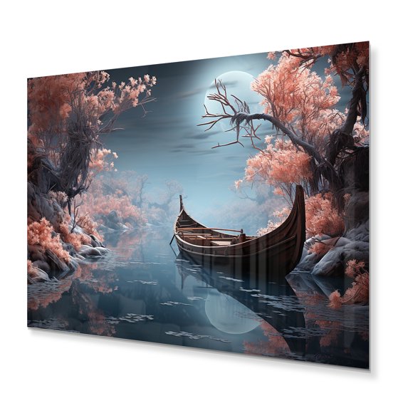 Designart "Frozen Dreams in the Winter Landscape" Winter Landscape Metal Art Print