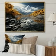 thumbnail image 1 of Designart "Frozen Eternity Yellow Glacier" Landscapes Floater Framed Wall Art Living Room, 1 of 7