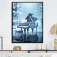 thumbnail image 1 of Designart "Frozen Forte Of The Winter Piano" Music Floater Framed Wall Art Prints, 1 of 5