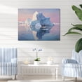 thumbnail image 1 of Designart "Frozen Serenity of a White Pink Iceberg" Landscapes Canvas Wall Art, 1 of 5