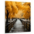 thumbnail image 1 of Designart "Frozen Solitude in Yellow and Grey" Landscapes Metal Art Living Room, 1 of 1