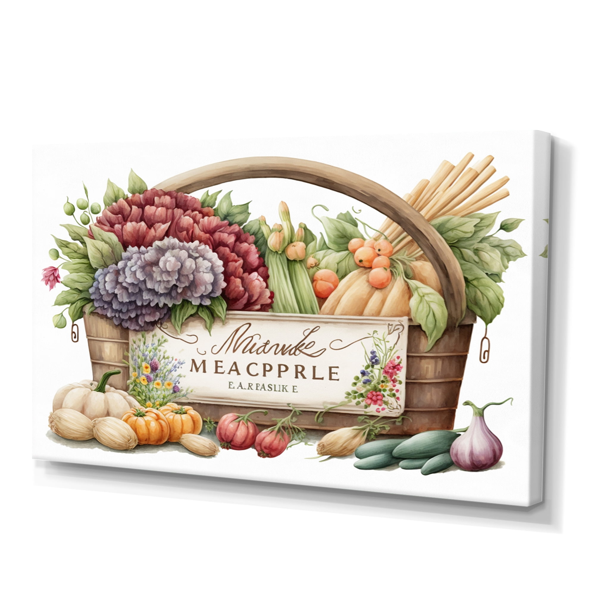 Designart Fruit In Basket I Canvas Wall Art